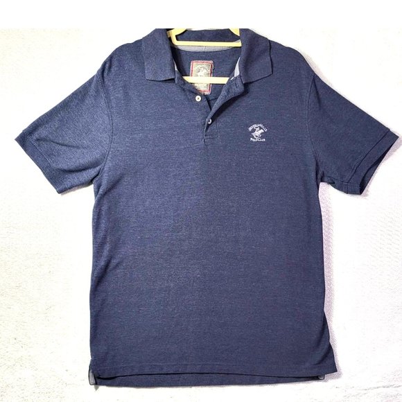 Polo Club Modern Fit Large Men's Polo Shirt Blue - Picture 1 of 4
